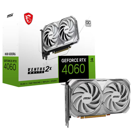 Carte Graphique Msi GeForce RTX 4060 Ventus 2x 8G OC - Blanc