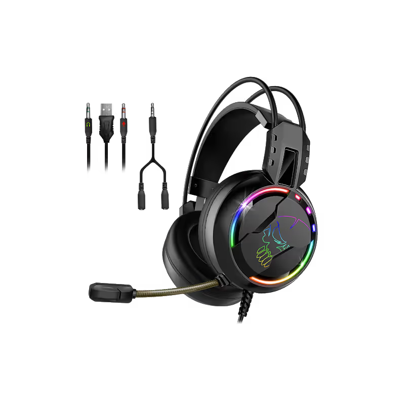 Micro Casque Gaming Filaire Spirit Of Gamer Pro H7 Led RGB - Noir