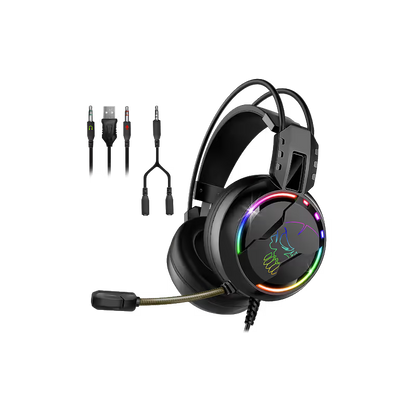 Micro Casque Gaming Filaire Spirit Of Gamer Pro H7 Led RGB - Noir