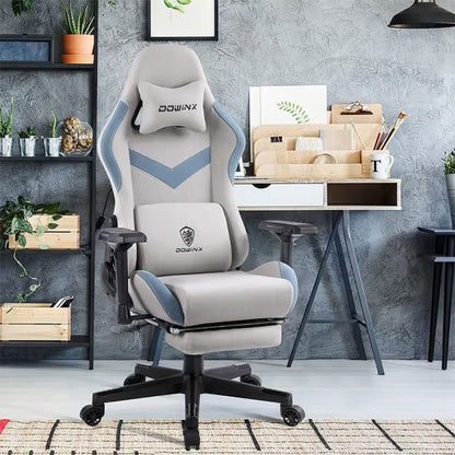 Chaise Gaming DOWINX LS-6668 4D Avec Accoudoirs - Gris