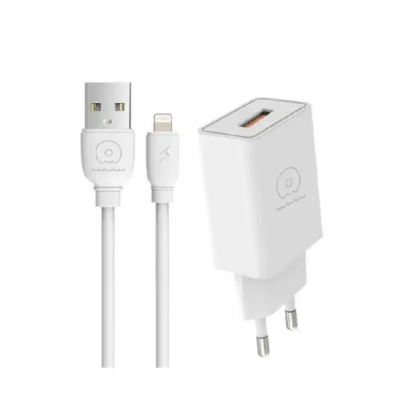 Chargeur WUW T47 2.1A Lighting - Blanc