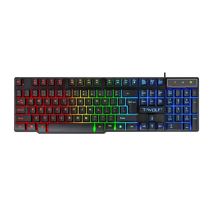 Clavier Gamer Mécanique T-WOLF T20 AZERTY RGB - Noir