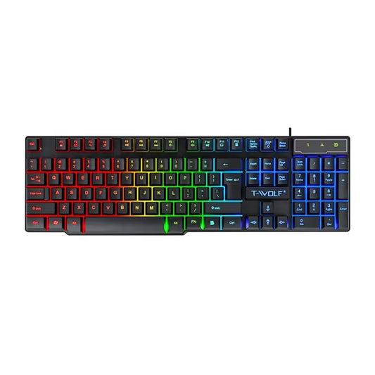 Clavier Gamer Mécanique T-WOLF T20 AZERTY RGB - Noir