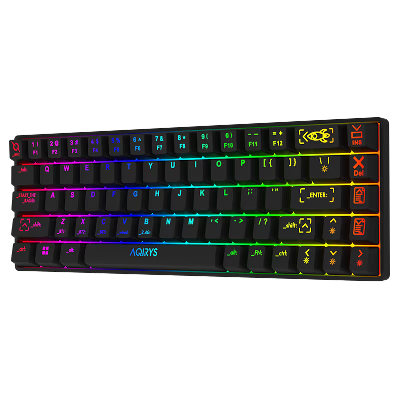 Clavier Gamer Mécanique AQIRYS Mira 100% Anti-Ghosting RGB - Noir