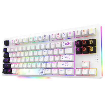 Clavier Gamer Filaire AQIRYS ALUDRA RGB - Blanc