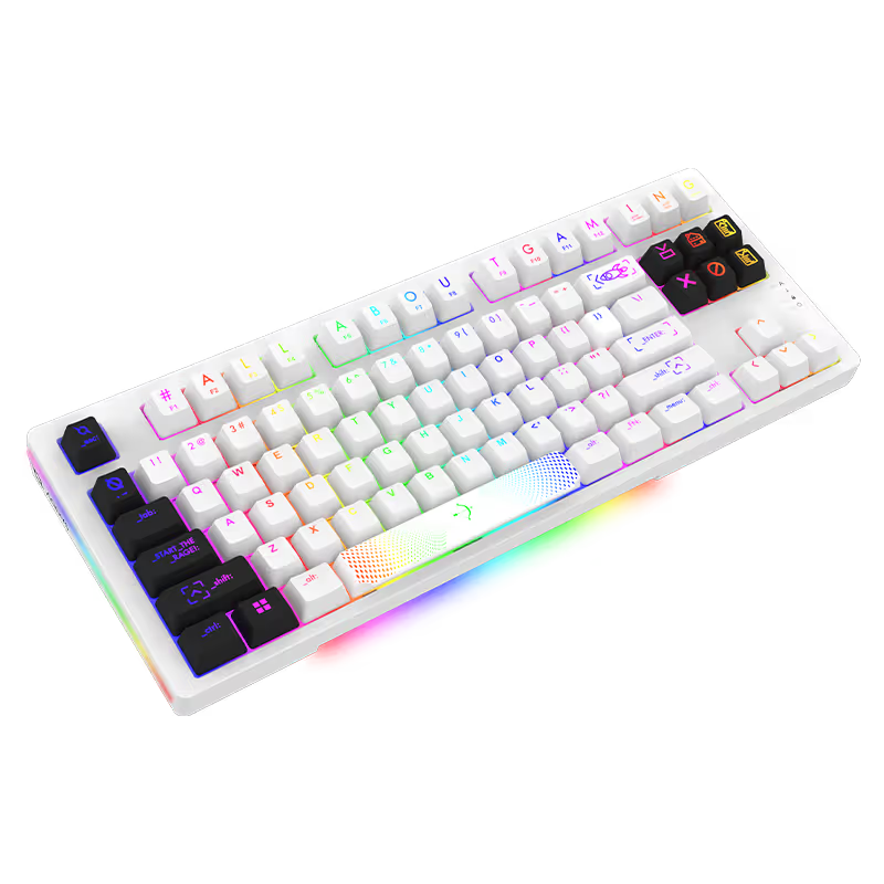 Clavier Gamer Filaire AQIRYS ALUDRA RGB - Blanc