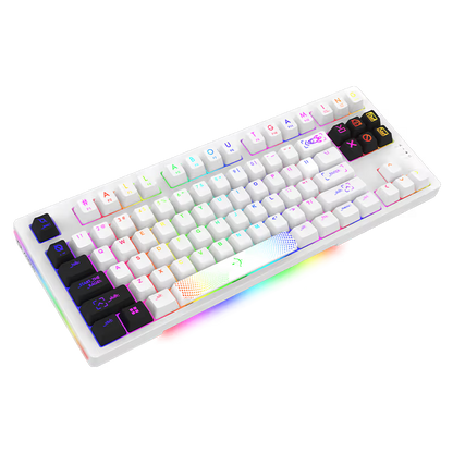 Clavier Gamer Filaire AQIRYS ALUDRA RGB - Blanc