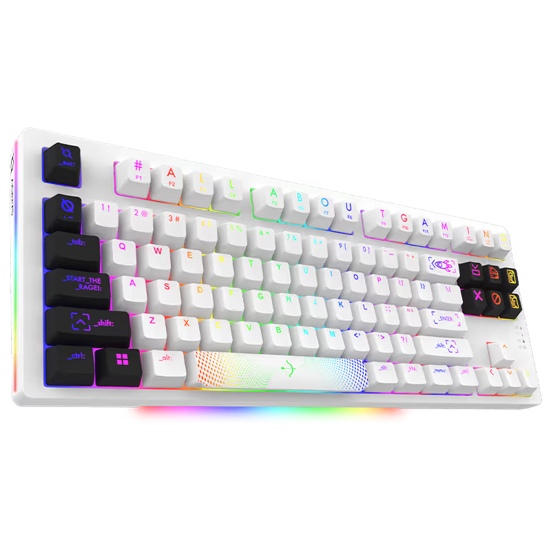 Clavier Gamer Filaire AQIRYS ALUDRA RGB - Blanc