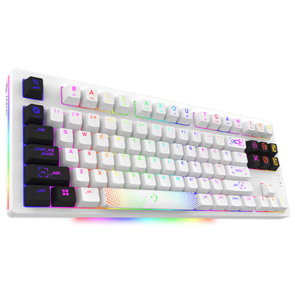 Clavier Gamer Filaire AQIRYS ALUDRA RGB - Blanc