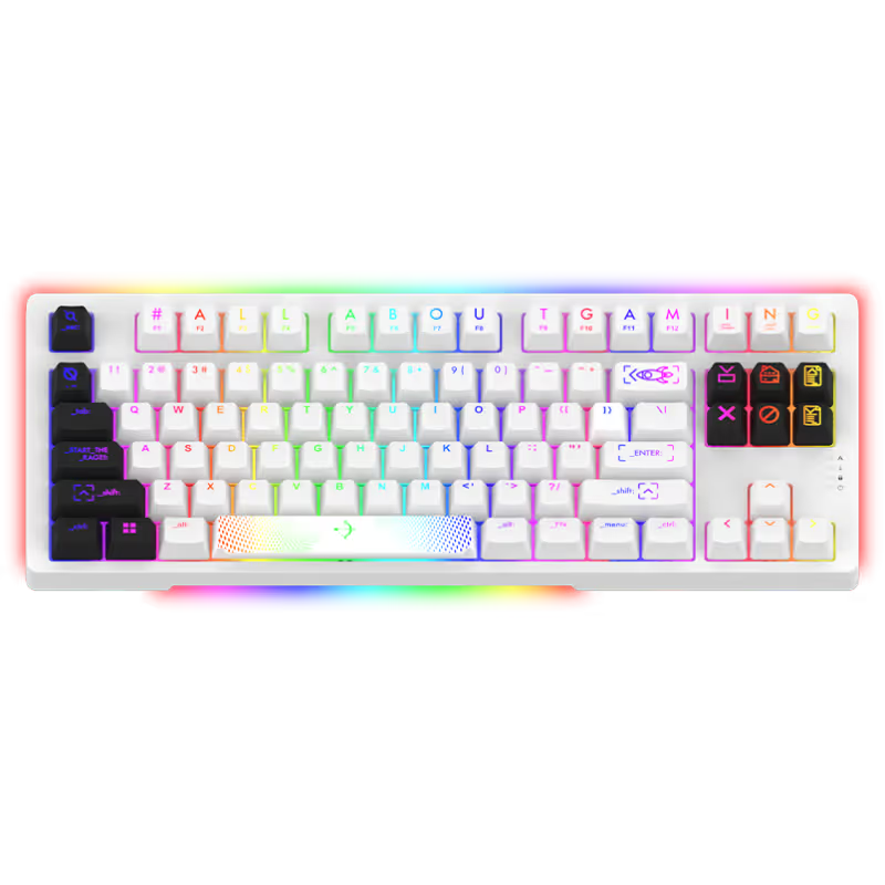 Clavier Gamer Filaire AQIRYS ALUDRA RGB - Blanc