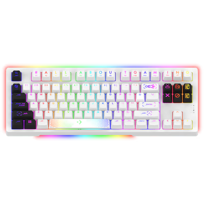 Clavier Gamer Filaire AQIRYS ALUDRA RGB - Blanc