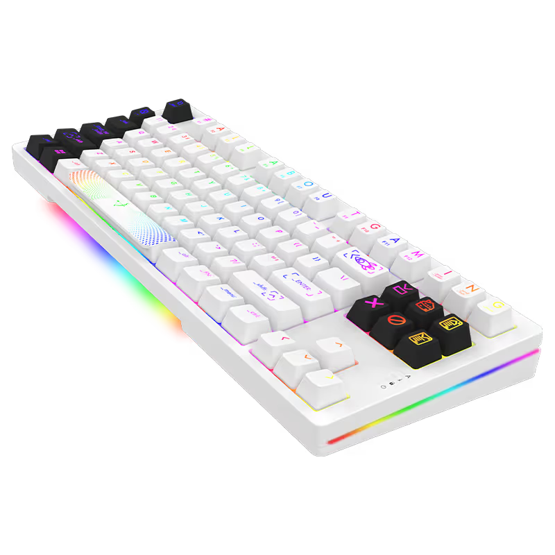 Clavier Gamer Filaire AQIRYS ALUDRA RGB - Blanc