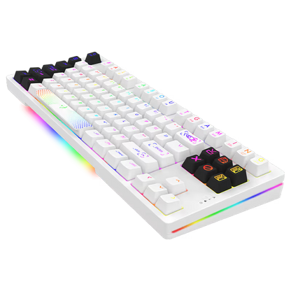 Clavier Gamer Filaire AQIRYS ALUDRA RGB - Blanc