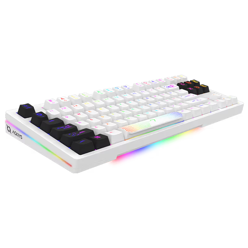 Clavier Gamer Filaire AQIRYS ALUDRA RGB - Blanc