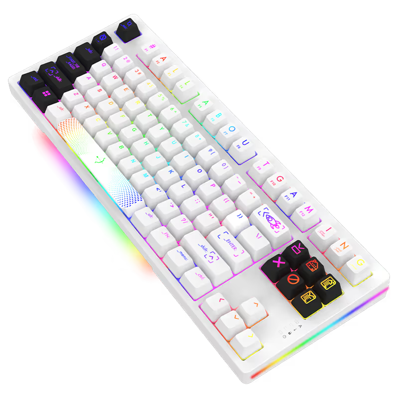 Clavier Gamer Filaire AQIRYS ALUDRA RGB - Blanc