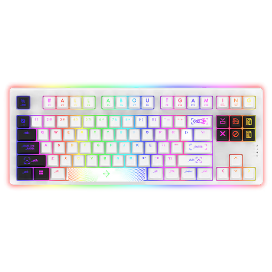 Clavier Gamer Filaire AQIRYS ALUDRA RGB - Blanc