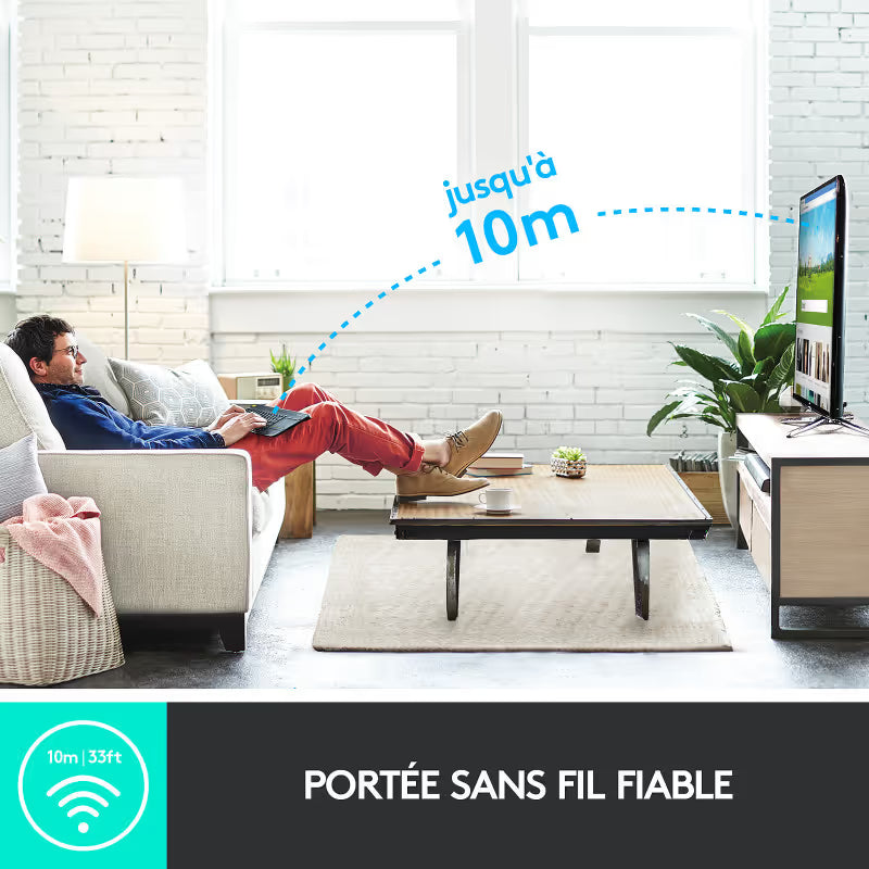 Clavier Sans Fil Logitech K400 Plus - Noir