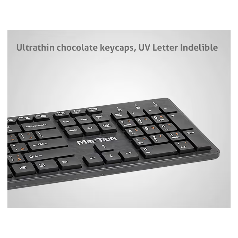 Clavier Sans Fil MEETION WK841 Bilingue - Noir