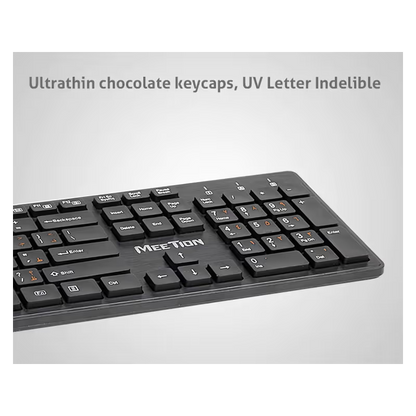 Clavier Sans Fil MEETION WK841 Bilingue - Noir
