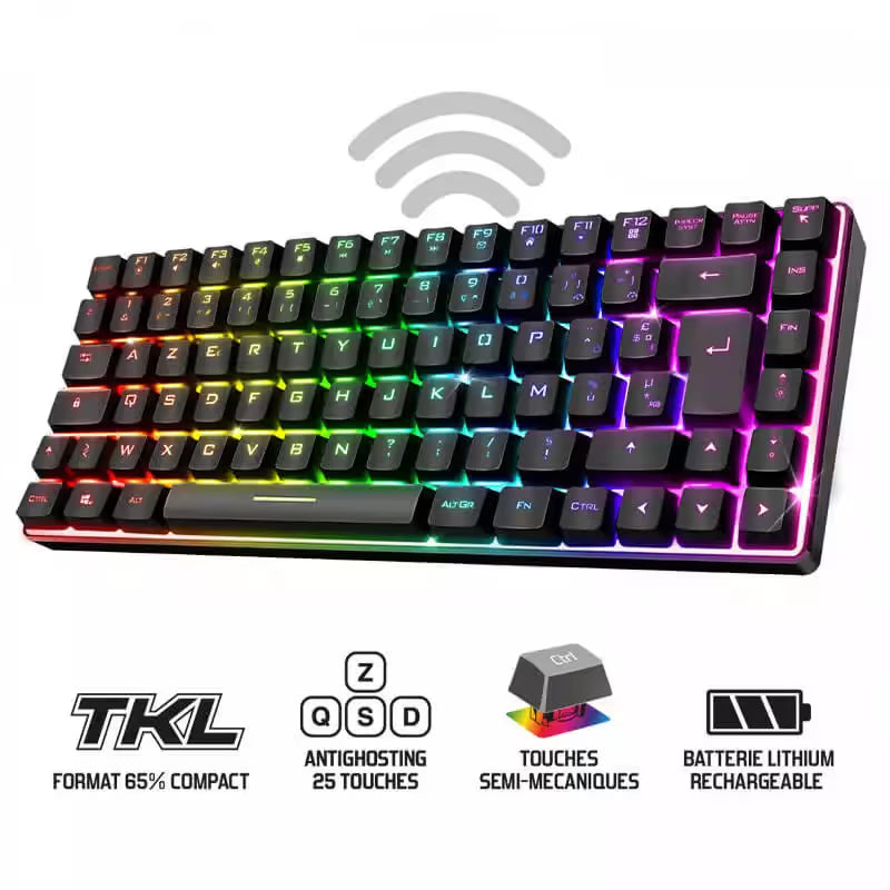 Clavier Gamer Sans Fil Spirit Of Gamer Elite-K70 RGB - Noir
