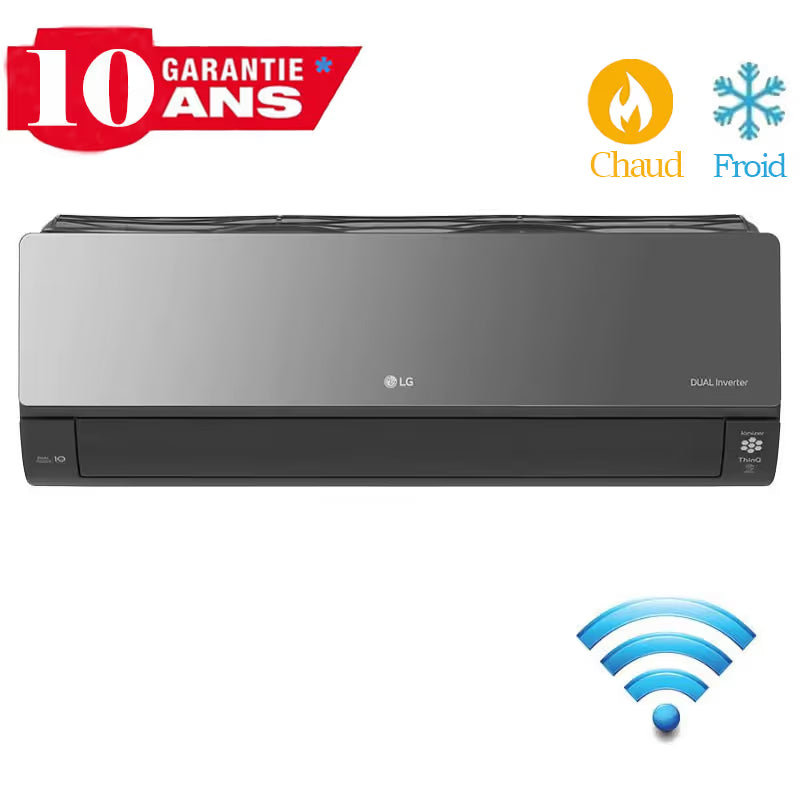 Climatiseur Dual Inverter LG 18000BTU Chaud Froid ARTCOOL Mirror WiFi - Noir