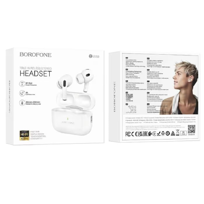 Écouteurs Sans Fil BOROFONE BW59 - Blanc