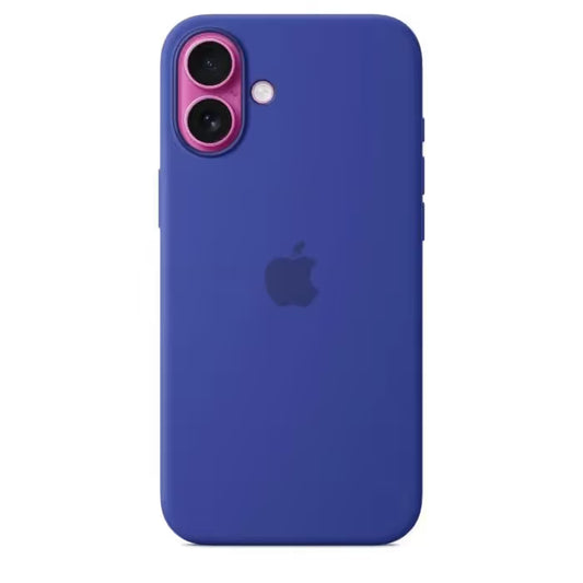 Coque en Silicone MagSafe pour iPhone 16 - Bleu