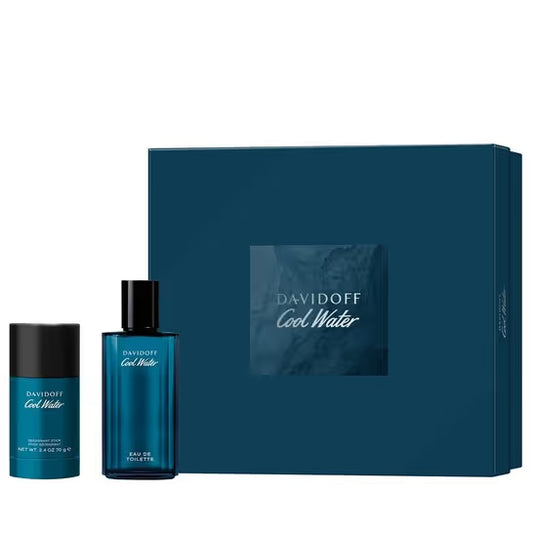 Davidoff Coffret Cool Water pour Homme - Eau de Toilette 75ML & Déodorant Stick 75ML