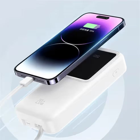 Power Bank USAMS 30000mAh - 20W Fast - Blanc