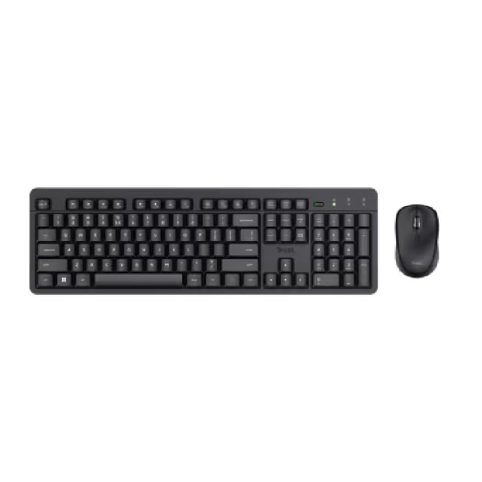 Ensemble Souris & Clavier Sans Fil Trust Ody II AZERTY Français USB - Noir