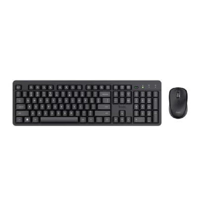 Ensemble Souris & Clavier Sans Fil Trust Ody II AZERTY Français USB - Noir