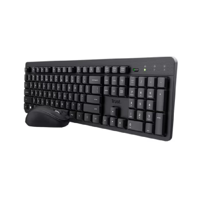 Ensemble Souris & Clavier Sans Fil Trust Ody II AZERTY Français USB - Noir
