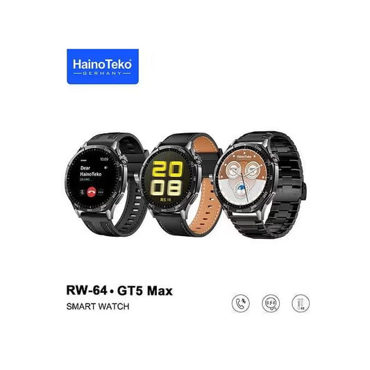 Montre Connectée Haino Teko  GT5 Max avec 3 Bracelets- Noir
