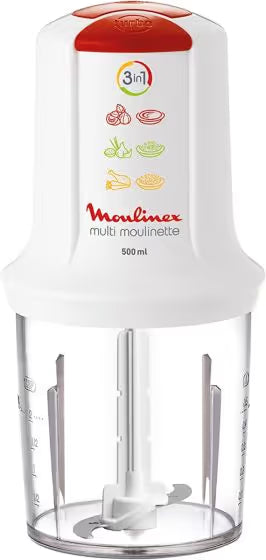 Mini Hachoir MOULINEX AT7151EG 500W - Blanc