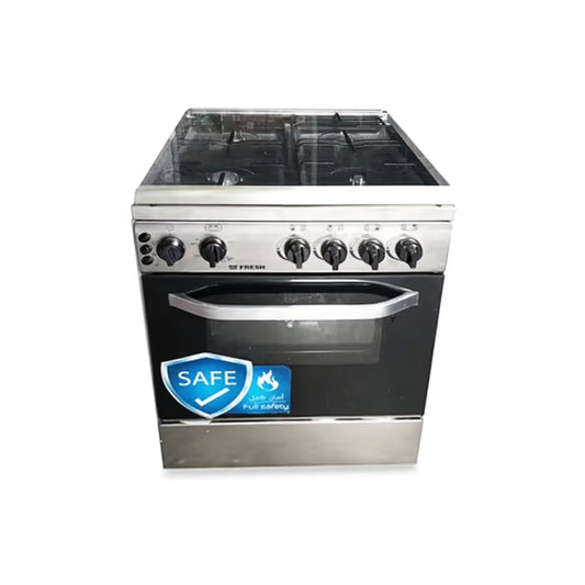 Cuisinière à gaz FRESH FIRE 4 FEUX  55x55 - Inox