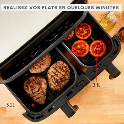 Friteuse sans huile Moulinex Dual Easy Fry & Grill - Noir