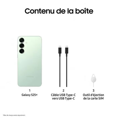 Samsung Galaxy S25 Plus 12Go 512Go - Vert d'eau