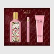 Gucci Coffret Flora Gorgeous Gardenia Eau de Parfum Pour Femme 100ML & Body Lotion 50ML + Vaporisateur 10ML