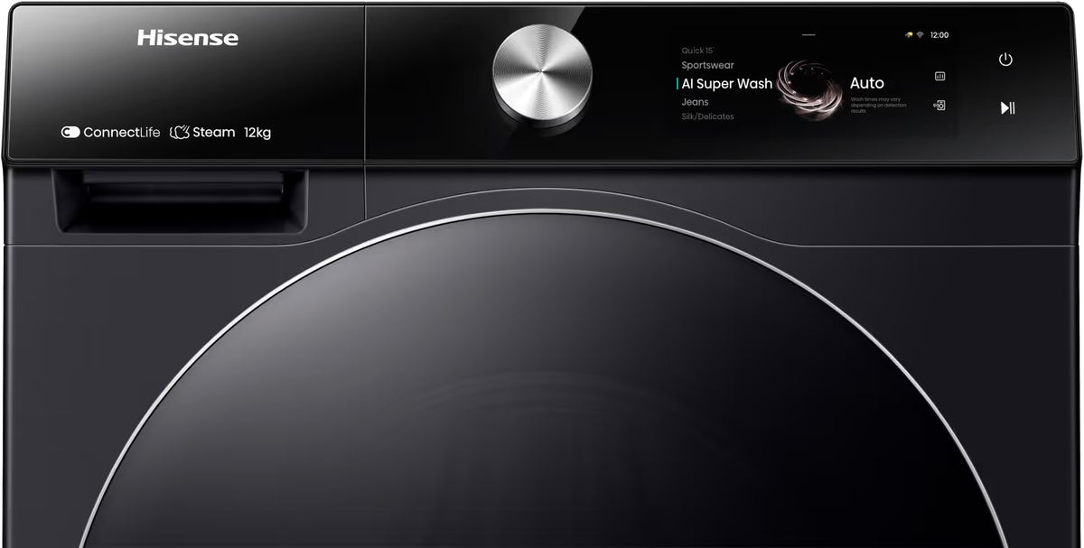 Lave Linge Hisense WF7S1247BB 12 Kg Inverter - Noir