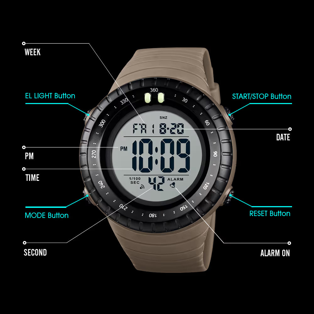 Montre Skmei Digitale Sport SK-1420- Beige
