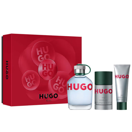 HUGO BOSS Coffret Hugo Man Eau de Toilette pour Homme 125ML & Déodorant stick 75ML +  Gel Douche 50ML