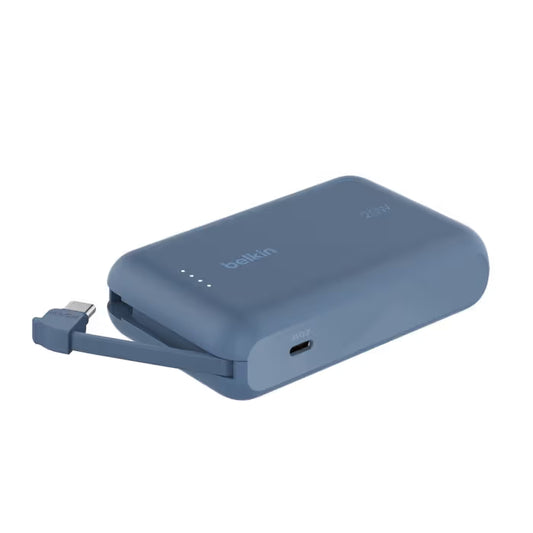 Power Bank Belkin 10K avec Câble Intégré - Bleu