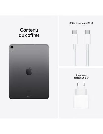 Apple - iPad Air  5Gén - 10,9" WiFi 64 Go - Gris Sidéral