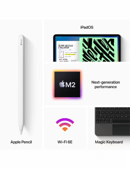 Apple - iPad Pro M2 (2022)  11" WiFi  128 Go - Argent