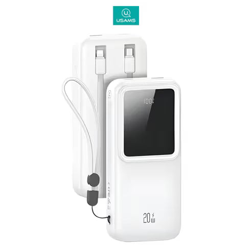 Power Bank USAMS 30000mAh - 20W Fast - Blanc