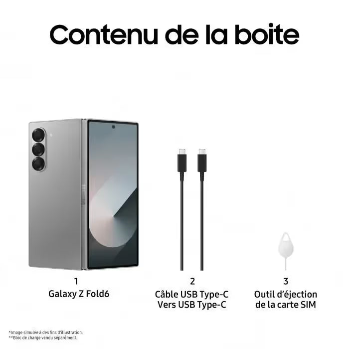 Samsung Galaxy Z Fold 6 256 Go - Gris