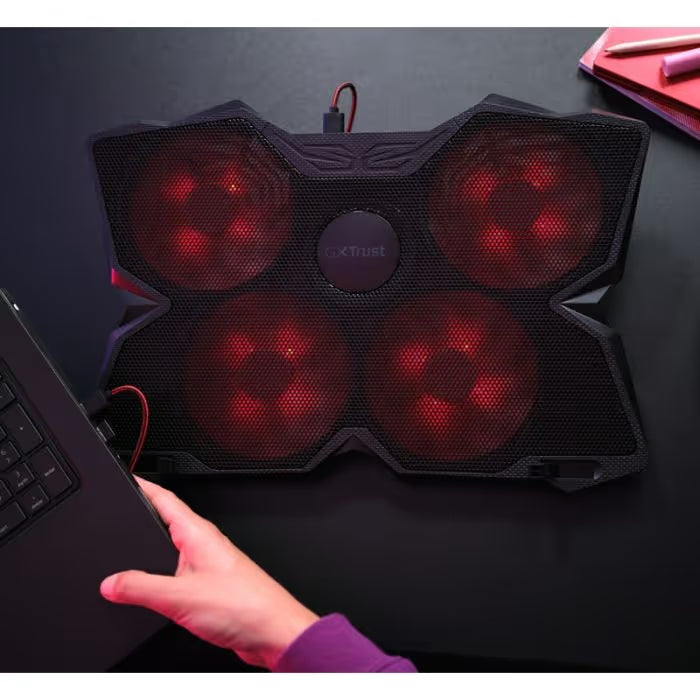 Refroidisseur Trust GXT 278 Yozu pour PC Portable 17.3" - Noir