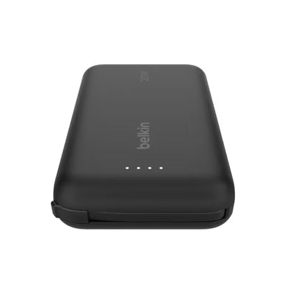 Power Bank Belkin 10K avec Câble Intégré - Noir