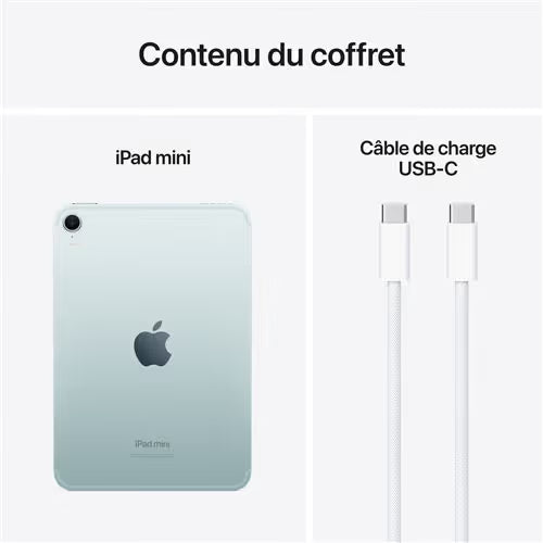 Apple - iPad Mini 8,3" 128Go 7éme Génération 2024 - Bleu