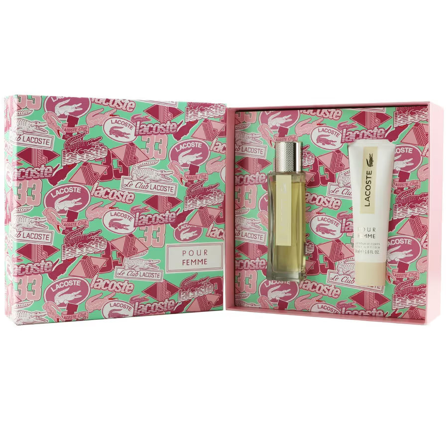 Lacoste Coffret Eau De Parfum pour Femme 50Ml + Lait pour le Corps